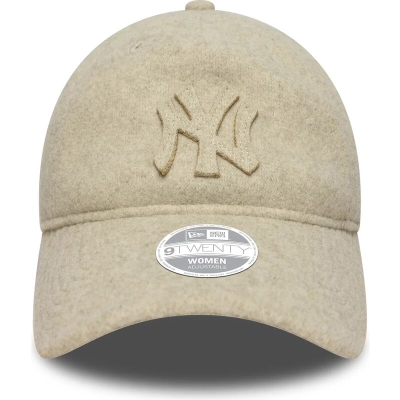 casquette-courbee-beige-ajustable-avec-logo-beige-9twenty-a-frame-melton-luxe-new-york-yankees-mlb-new-era