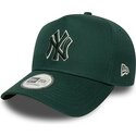 casquette-courbee-verte-snapback-avec-logo-vert-e-frame-team-outline-new-york-yankees-mlb-new-era