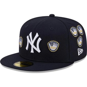Cappello piatto blu marino aderente 59FIFTY Spike Lee Gloves dei New York Yankees MLB di New Era