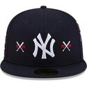 cappello-piatto-blu-marino-aderente-59fifty-spike-lee-crossed-bats-dei-new-york-yankees-mlb-di-new-era