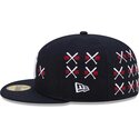 casquette-plate-bleue-marine-ajustee-59fifty-spike-lee-crossed-bats-new-york-yankees-mlb-new-era