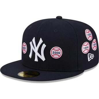 Mützen flach marineblau angepasst 59FIFTY Spike Lee Patches der New York Yankees MLB von New Era