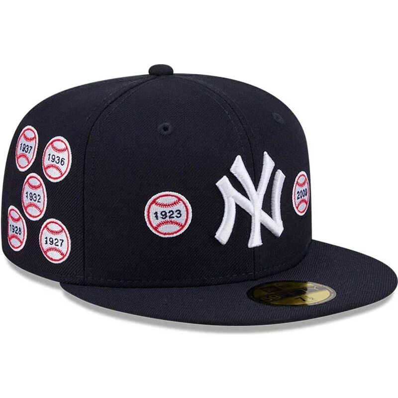 cappello-piatto-blu-marino-aderente-59fifty-spike-lee-patches-dei-new-york-yankees-mlb-di-new-era