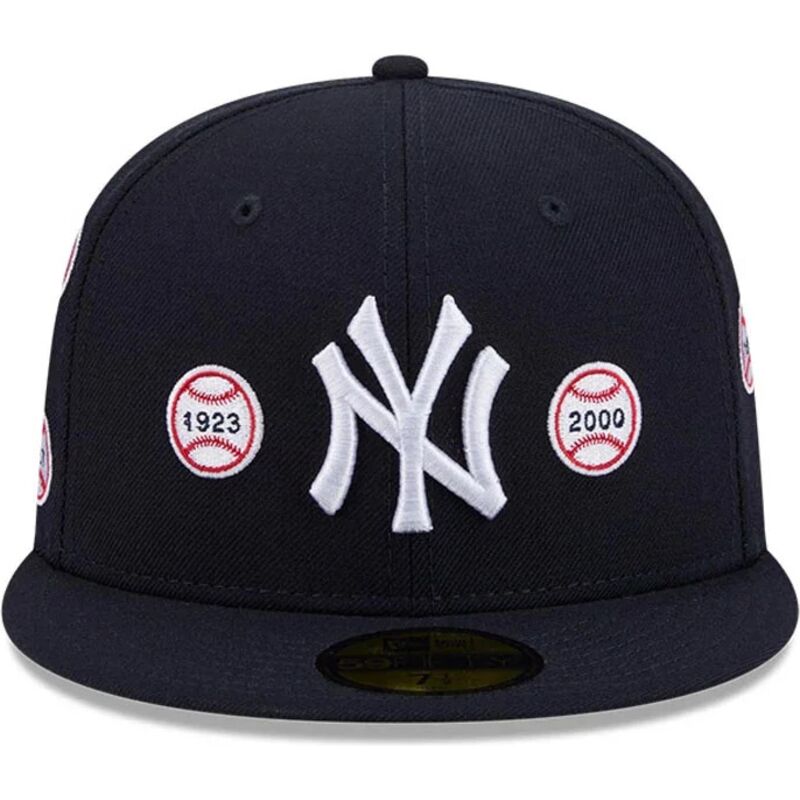 mutzen-flach-marineblau-angepasst-59fifty-spike-lee-patches-der-new-york-yankees-mlb-von-new-era