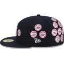 mutzen-flach-marineblau-angepasst-59fifty-spike-lee-patches-der-new-york-yankees-mlb-von-new-era