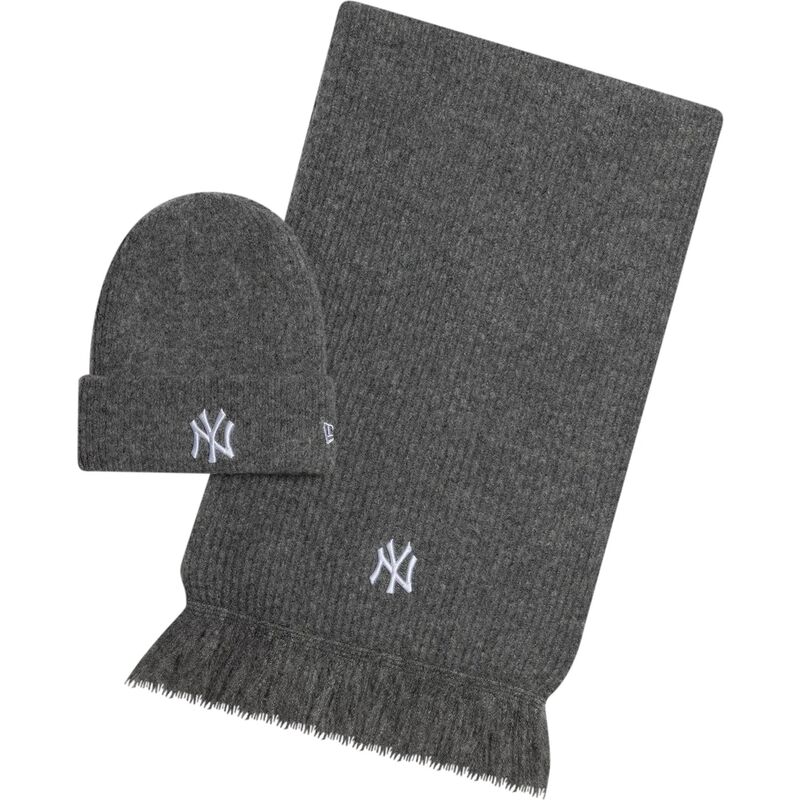cappello-grigio-bufanda-knit-set-dei-new-york-yankees-mlb-di-new-era