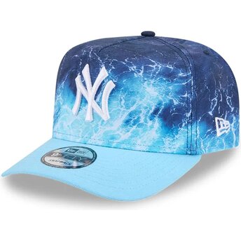 Cappello curvo blu snapback 9FIFTY A Frame Deep Water dei New York Yankees MLB di New Era