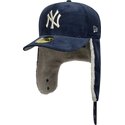 cappello-curvo-blu-marino-aderente-59fifty-cord-dog-ear-dei-new-york-yankees-mlb-di-new-era