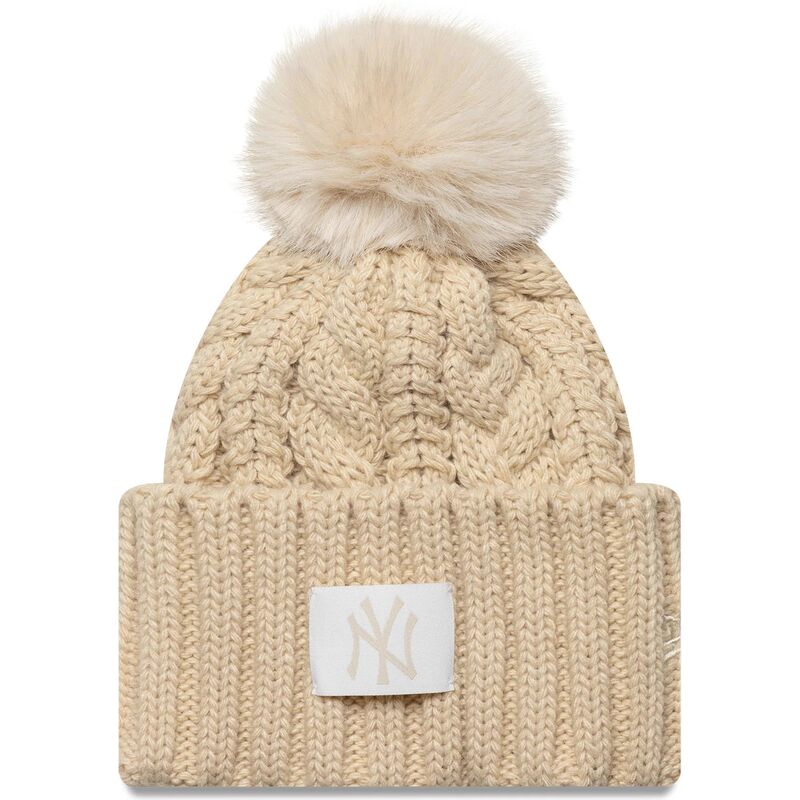bonnet-avec-pompom-beige-pour-enfant-cable-new-york-yankees-mlb-new-era bonnet-avec-pompom-beige-pour-enfant-cable-new-york-yankees-mlb-new-era