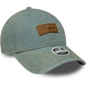 cappello-curvo-blu-cinghia-regolabile-9twenty-denim-dei-los-angeles-dodgers-mlb-di-new-era