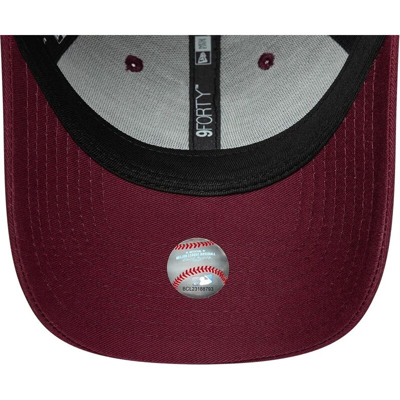 cappello-curvo-rosso-cinghia-regolabile-9forty-team-outline-dei-los-angeles-dodgers-mlb-di-new-era