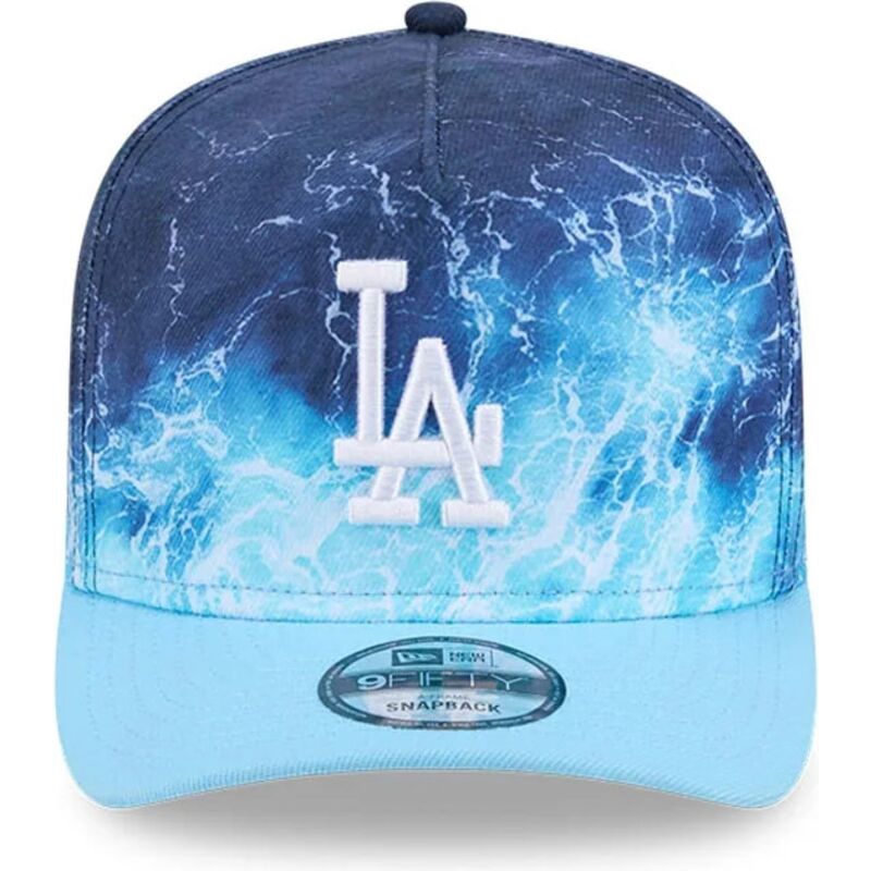 mutzen-gebogen-blau-snapback-9fifty-a-frame-deep-water-der-los-angeles-dodgers-mlb-von-new-era