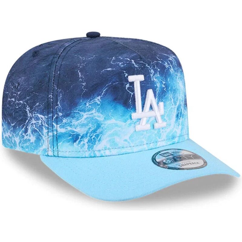 mutzen-gebogen-blau-snapback-9fifty-a-frame-deep-water-der-los-angeles-dodgers-mlb-von-new-era