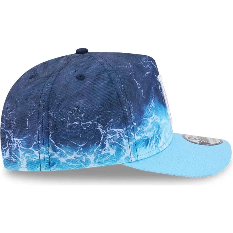 mutzen-gebogen-blau-snapback-9fifty-a-frame-deep-water-der-los-angeles-dodgers-mlb-von-new-era