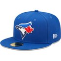 cappello-piatto-blu-aderente-59fifty-ac-perf-dei-toronto-blue-jays-mlb-di-new-era
