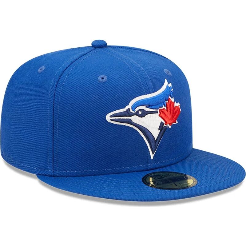 cappello-piatto-blu-aderente-59fifty-ac-perf-dei-toronto-blue-jays-mlb-di-new-era