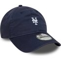 mutzen-gebogen-marineblau-verstellbares-band-9twenty-washed-mini-der-new-york-mets-mlb-von-new-era