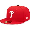 cappello-piatto-rosso-aderente-59fifty-ac-perf-dei-philadelphia-phillies-mlb-di-new-era