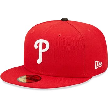 Mützen flach rot angepasst 59FIFTY AC Perf der Philadelphia Phillies MLB von New Era