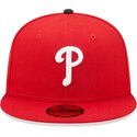 cappello-piatto-rosso-aderente-59fifty-ac-perf-dei-philadelphia-phillies-mlb-di-new-era