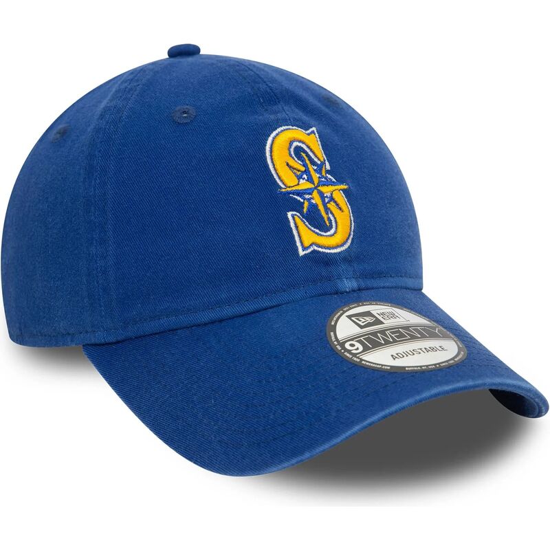 mutzen-gebogen-blau-verstellbares-band-9twenty-core-classic-der-seattle-mariners-mlb-von-new-era