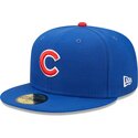 cappello-piatto-blu-aderente-59fifty-ac-perf-dei-chicago-cubs-mlb-di-new-era