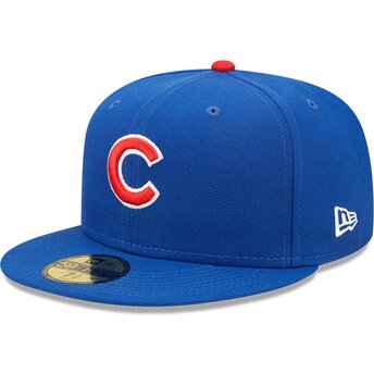 Cappello piatto blu aderente 59FIFTY AC Perf dei Chicago Cubs MLB di New Era