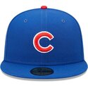 cappello-piatto-blu-aderente-59fifty-ac-perf-dei-chicago-cubs-mlb-di-new-era