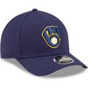 cappello-curvo-blu-marino-snapback-9forty-m-crown-player-replica-dei-milwaukee-brewers-mlb-di-new-era