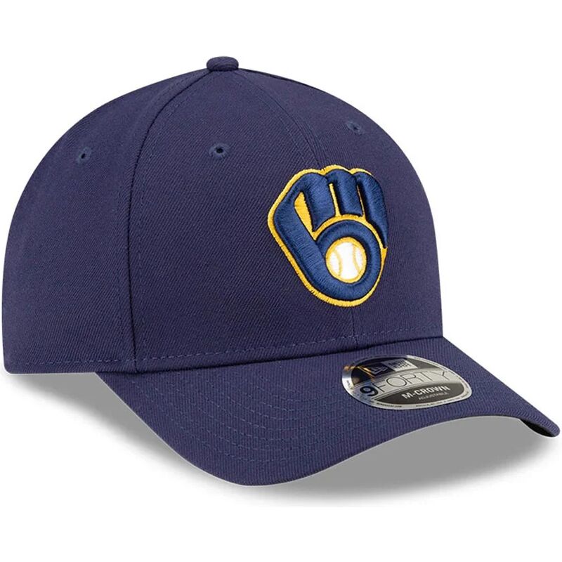 casquette-courbee-bleue-marine-snapback-9forty-m-crown-player-replica-milwaukee-brewers-mlb-new-era