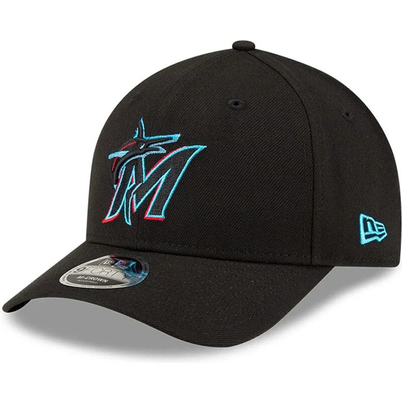 cappello-curvo-nero-snapback-9forty-m-crown-player-replica-dei-miami-marlins-mlb-di-new-era cappello-curvo-nero-snapback-9forty-m-crown-player-replica-dei-miami-marlins-mlb-di-new-era
