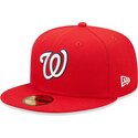 cappello-piatto-rosso-aderente-59fifty-ac-perf-dei-washington-nationals-mlb-di-new-era