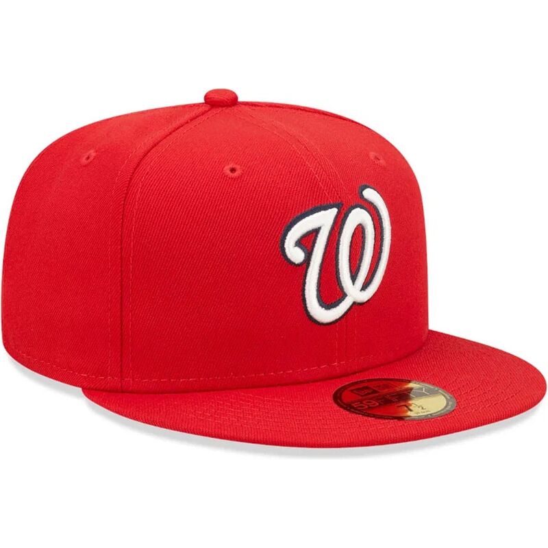 cappello-piatto-rosso-aderente-59fifty-ac-perf-dei-washington-nationals-mlb-di-new-era