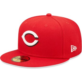 Cappello piatto rosso aderente 59FIFTY AC Perf dei Cincinnati Reds MLB di New Era