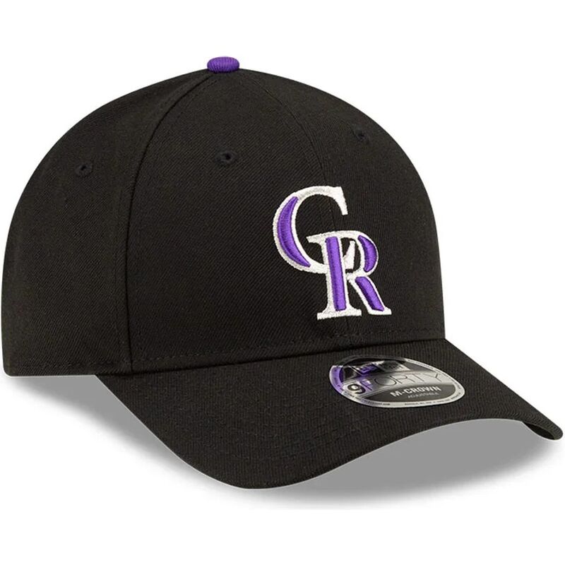 cappello-curvo-nero-snapback-9forty-m-crown-player-replica-dei-colorado-rockies-mlb-di-new-era