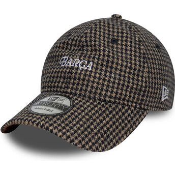 Casquette courbée marron ajustable 9TWENTY Herringbone FC Barcelona LALIGA New Era