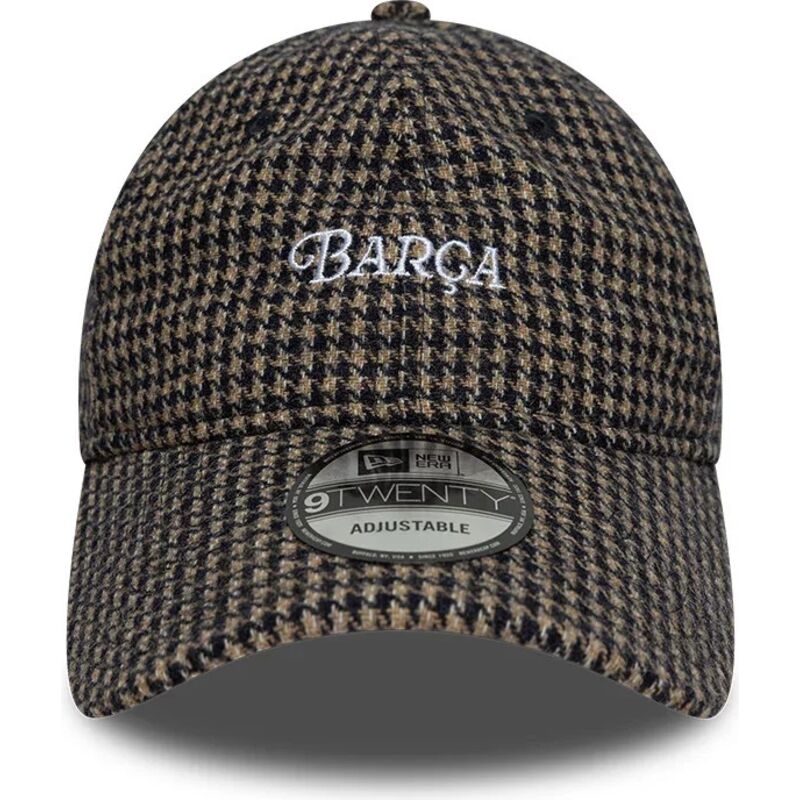 cappello-curvo-marrone-cinghia-regolabile-9twenty-herringbone-dei-fc-barcelona-laliga-di-new-era