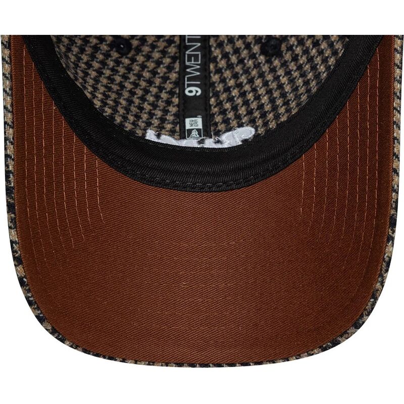 cappello-curvo-marrone-cinghia-regolabile-9twenty-herringbone-dei-fc-barcelona-laliga-di-new-era