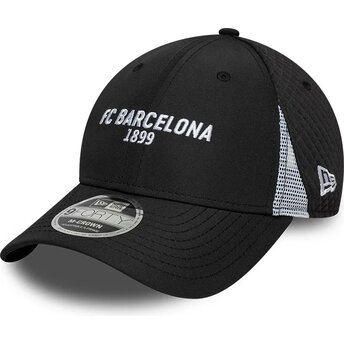 Cappello curvo nero snapback 9FORTY M-Crown Featherweight Poly dei FC Barcelona LALIGA di New Era