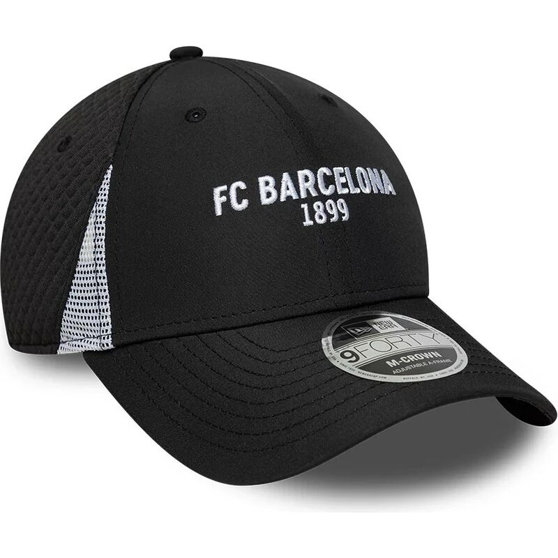 mutzen-gebogen-schwarz-snapback-9forty-m-crown-featherweight-poly-der-fc-barcelona-laliga-von-new-era