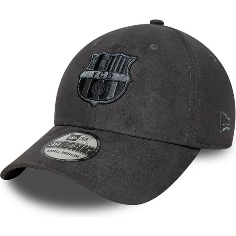 cappello-curvo-grigio-aderente-39thirty-faux-suede-dei-fc-barcelona-laliga-di-new-era
