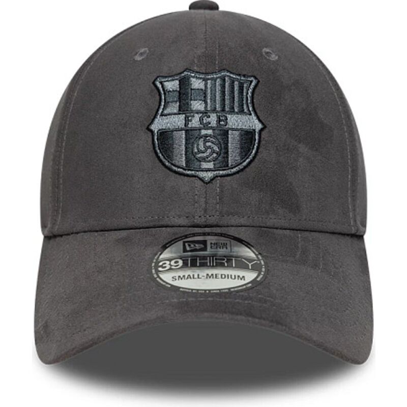cappello-curvo-grigio-aderente-39thirty-faux-suede-dei-fc-barcelona-laliga-di-new-era