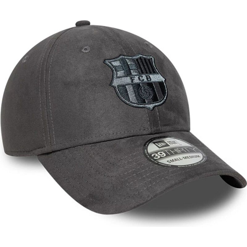 mutzen-gebogen-grau-angepasst-39thirty-faux-suede-der-fc-barcelona-laliga-von-new-era