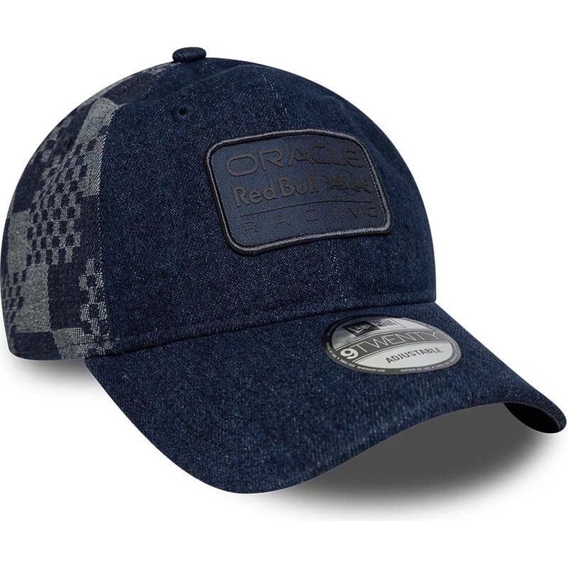 cappello-curvo-blu-marino-cinghia-regolabile-9twenty-patterned-denim-dei-red-bull-racing-formula-1-di-new-era