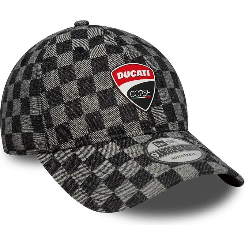 casquette-courbee-noire-ajustable-9twenty-check-ducati-motor-motogp-new-era