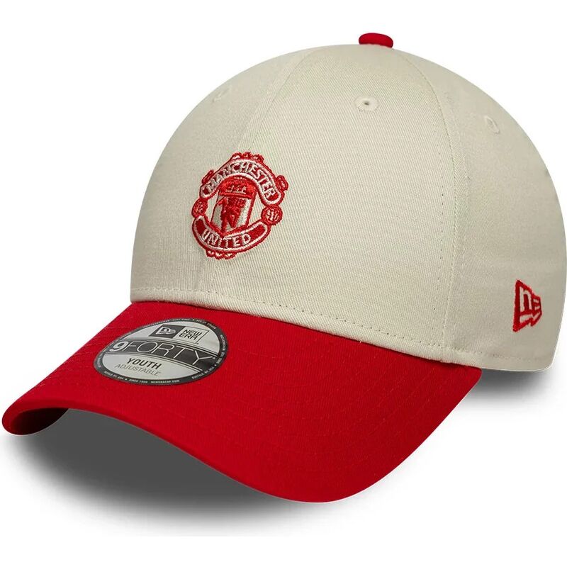 mutzen-gebogen-beige-verstellbares-band-fur-kinder-9forty-contrast-der-manchester-united-football-club-premier-league-von-new-er