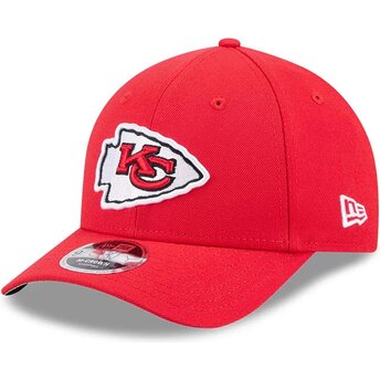Cappello curvo rosso snapback 9FORTY M-Crown Team dei Kansas City Chiefs NFL di New Era