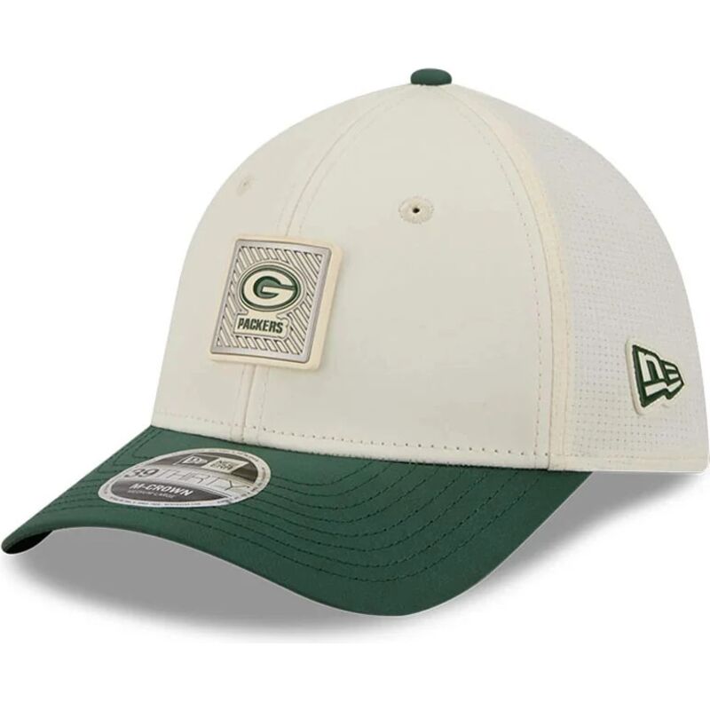 casquette-courbee-verte-et-beige-ajustee-39thirty-m-crown-training-2026-green-bay-packers-nfl-new-era casquette-courbee-verte-et-beige-ajustee-39thirty-m-crown-training-2026-green-bay-packers-nfl-new-era