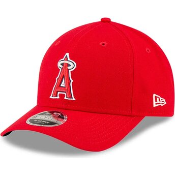 Mützen gebogen rot snapback 9FORTY M-Crown Player Replica der Los Angeles Angels MLB von New Era