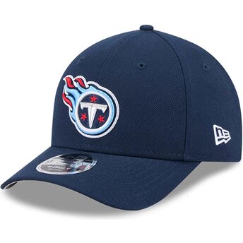 Cappello curvo blu marino snapback 9FORTY M-Crown Team dei Tennessee Titans NFL di New Era